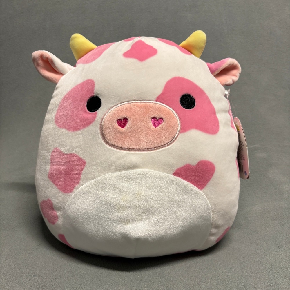 Squishmallows Evangelica Pink Cow Plush 11" Stuffed Animal Kellytoy